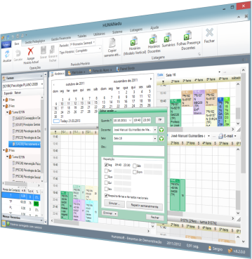Editor de Horários